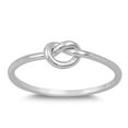 thumbnail image 1 of CHOOSE YOUR COLOR Infinity Knot Love Ring .925 Sterling Silver Band Jewelry Female Male Size 6, 1 of 4