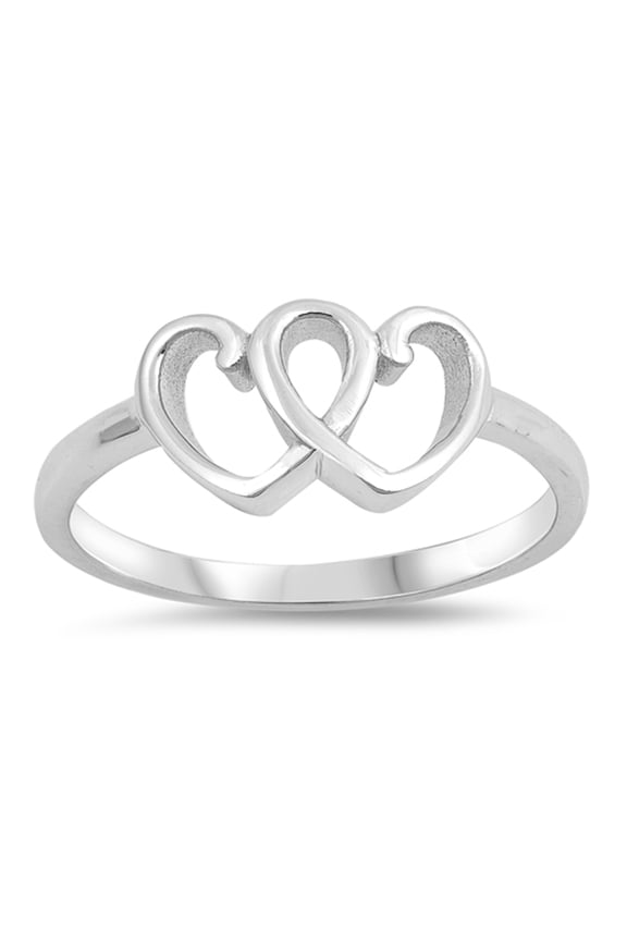 CHOOSE YOUR COLOR Infinity Love Heart Promise Purity Ring .925 Sterling Silver Band Jewelry Female Size 7