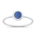 thumbnail image 1 of CHOOSE YOUR COLOR Lapis Ring .925 Sterling Silver Minimalist Band Blue CZ Jewelry Female Size 3, 1 of 4
