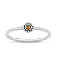 thumbnail image 1 of CHOOSE YOUR COLOR Mystic Simulated Opal Bali Ring .925 Sterling Silver Band Black CZ Female Size 7, 1 of 4