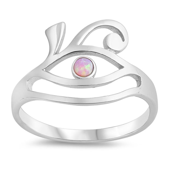 CHOOSE YOUR COLOR Pink Simulated Opal Midi Knuckle Girl Ring .925 Sterling Silver Band CZ Female Size 8