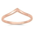 thumbnail image 1 of CHOOSE YOUR COLOR Rose Gold-Tone Chevron Wholesale Ring .925 Sterling Silver Band Jewelry Female Size 8, 1 of 4