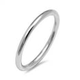 thumbnail image 1 of CHOOSE YOUR COLOR Round Wedding Ring .925 Sterling Silver Thin 2mm Thumb Band Jewelry Female Size 4, 1 of 4