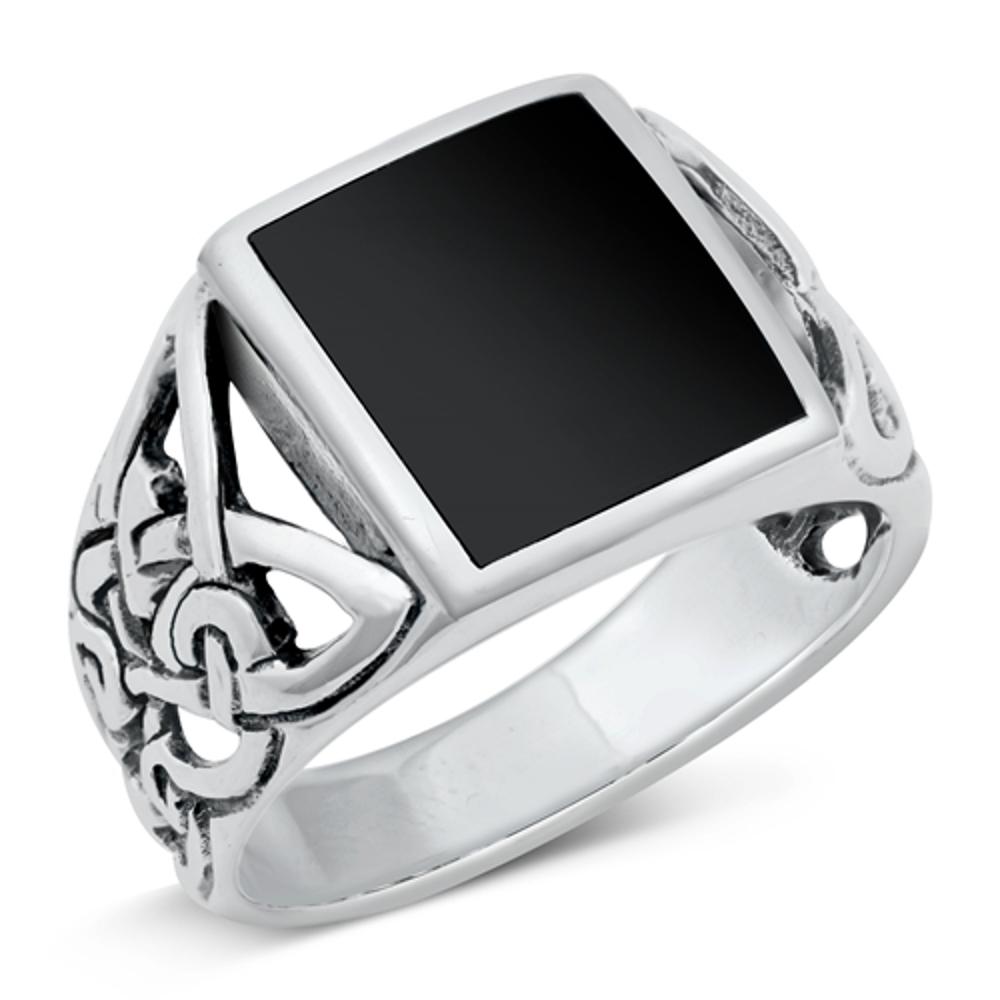 CHOOSE YOUR COLOR Simulated Black Onyx Wholesale Ring .925