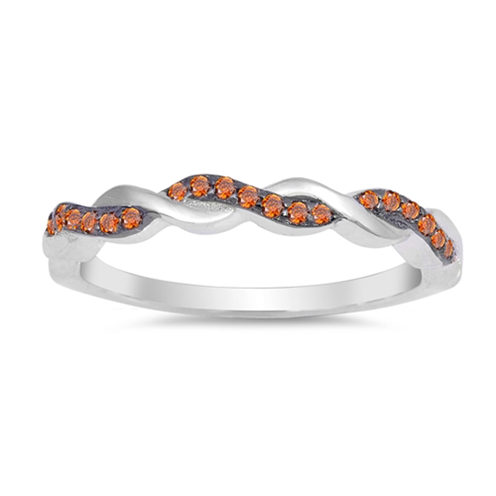 Criss Cross Tree Leaf Infinity Ring – Sterling Silver Band, Sizes 4-10 - View #13