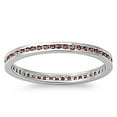 thumbnail image 1 of CHOOSE YOUR COLOR Simulated Garnet Elegant Thumb Ring .925 Sterling Silver Band Red CZ Female Size 2, 1 of 4