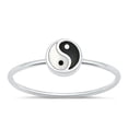 thumbnail image 1 of CHOOSE YOUR COLOR Simulated Mother of Pearl Yin & Yang Ring .925 Sterling Silver Band Jewelry Female Size 3, 1 of 4