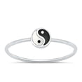 thumbnail image 1 of CHOOSE YOUR COLOR Simulated Mother of Pearl Yin & Yang Ring .925 Sterling Silver Band Jewelry Female Size 5, 1 of 4