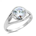 thumbnail image 1 of CHOOSE YOUR COLOR Solitaire Clear CZ Wholesale Ring .925 Sterling Silver Band White Female Size 8, 1 of 4