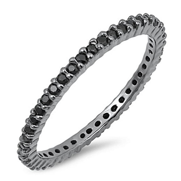 Thin cz eternity band deals