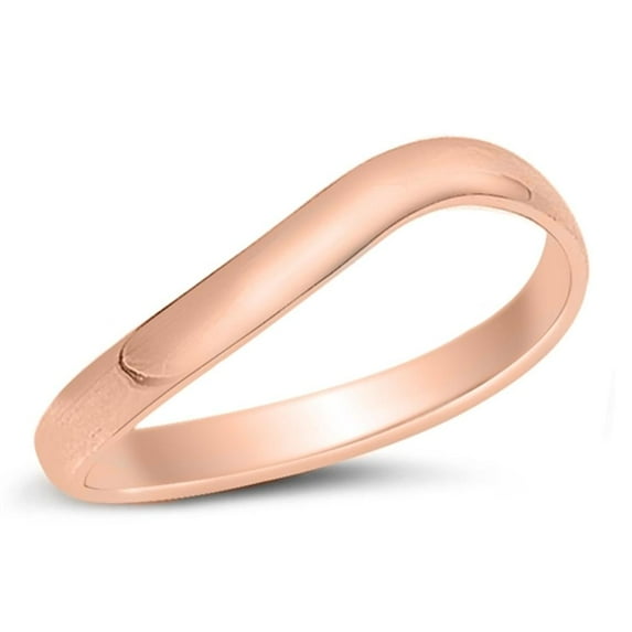 CHOOSE YOUR COLOR Sterling Silver Rose Gold-Tone Thumb Ring Band Custom Design .925 Jewelry Female Size 6