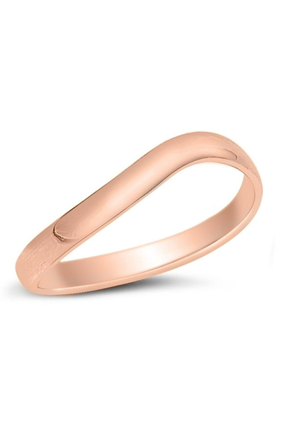 CHOOSE YOUR COLOR Sterling Silver Rose Gold-Tone Thumb Ring Band Custom Design .925 Jewelry Female Size 7
