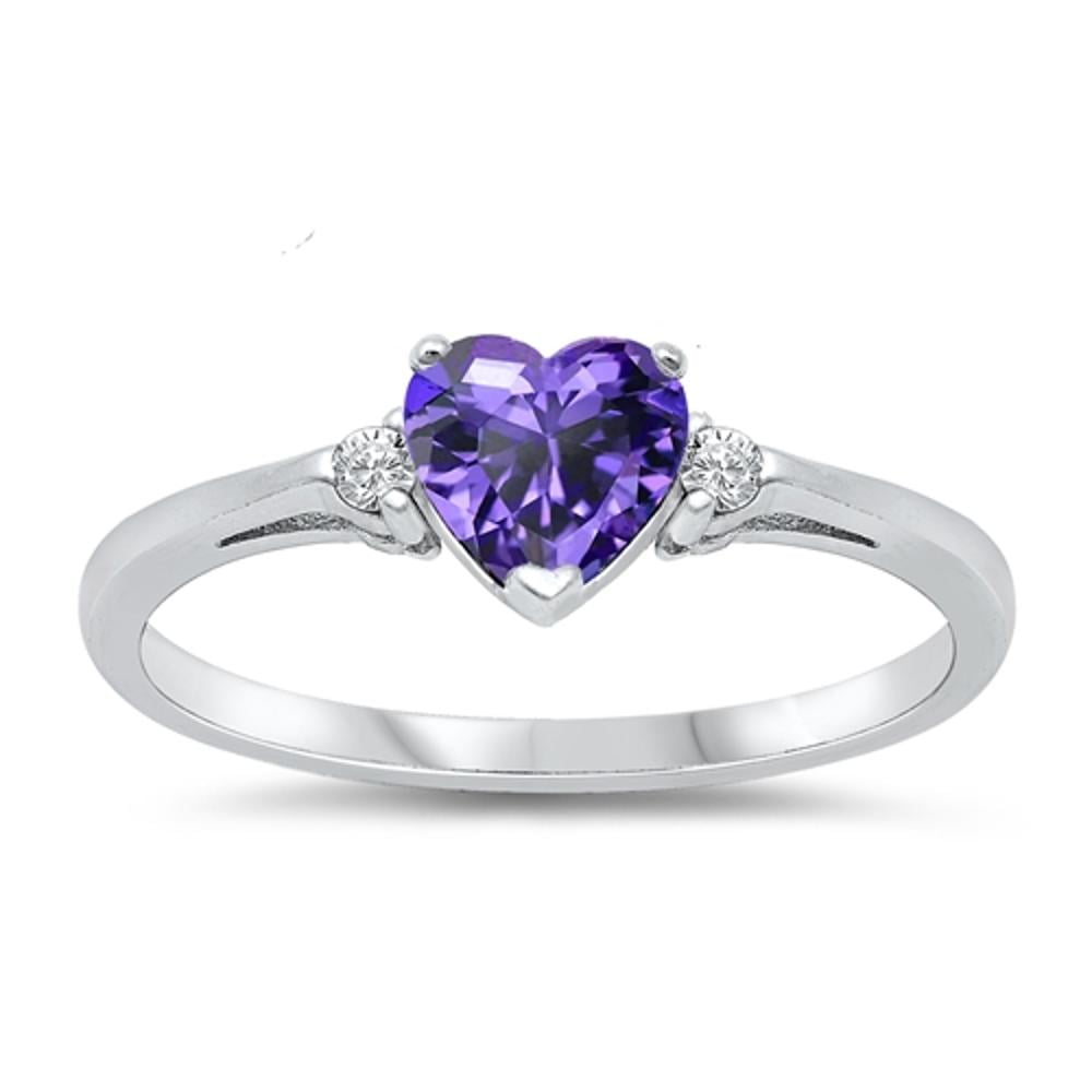 Sun 925 shop heart ring walmart