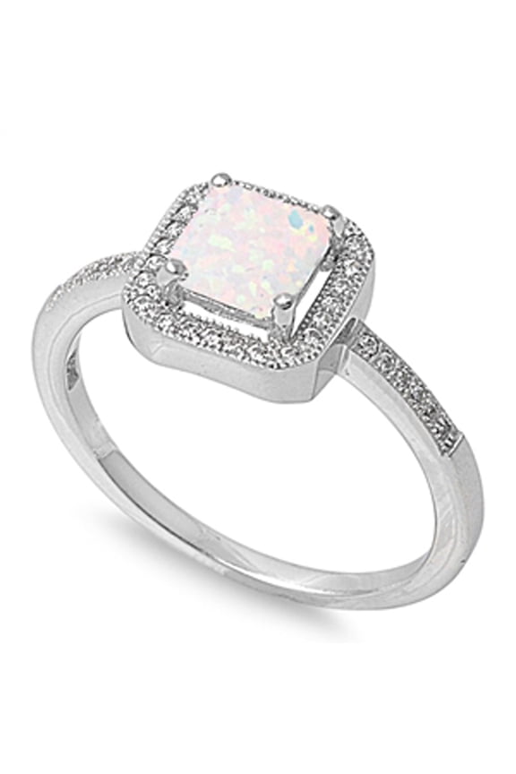 CHOOSE YOUR COLOR Sterling Silver Women's Clear CZ Ring White Fire 925 Band 9mm Female Size 6