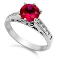 thumbnail image 1 of CHOOSE YOUR COLOR Sterling Silver Women's Simulated Ruby Channel Set Ring Band 8mm Red CZ Female Size 11, 1 of 4