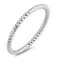 thumbnail image 1 of CHOOSE YOUR COLOR Thin Diamond-Cut Stackable Wedding Ring .925 Sterling Silver Band Jewelry Female Size 5, 1 of 4
