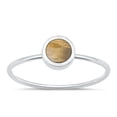 thumbnail image 1 of CHOOSE YOUR COLOR Tiger Eye Chic Minimalist Promise Ring .925 Sterling Silver Band Jewelry Female Size 7, 1 of 4