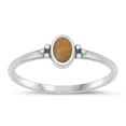 thumbnail image 1 of CHOOSE YOUR COLOR Tiger Eye Ring .925 Sterling Silver Bali Band Jewelry Female Male Unisex Size 4, 1 of 4