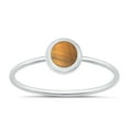 thumbnail image 1 of CHOOSE YOUR COLOR Tiger Eye Ring 925 Sterling Silver Minimalist Band Jewelry Female Male Size 8, 1 of 4