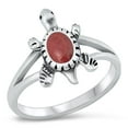 thumbnail image 1 of CHOOSE YOUR COLOR Turtle Animal Pet Ring .925 Sterling Silver Band Jewelry Female Male Unisex Size 8, 1 of 4