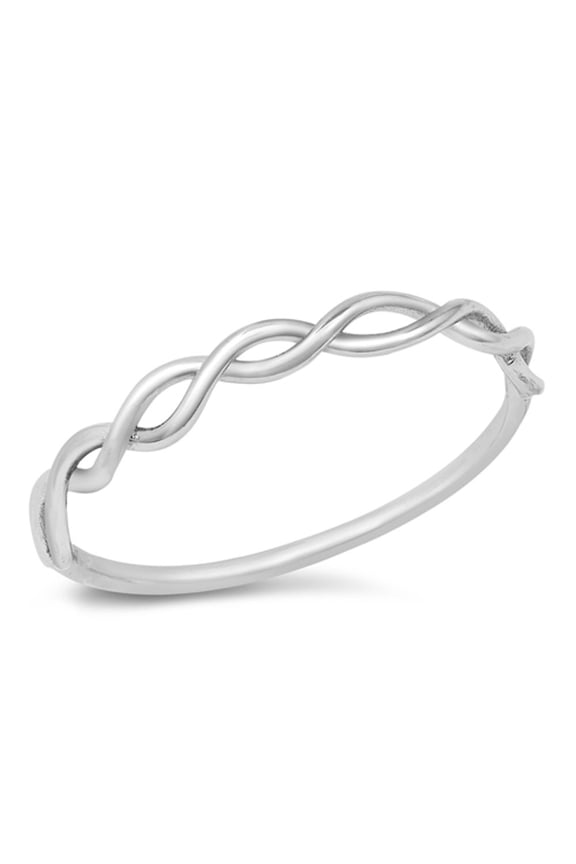CHOOSE YOUR COLOR Twist Knot Promise Stacking Ring .925 Sterling Silver Band Jewelry Female Size 8