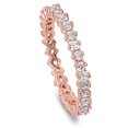 thumbnail image 1 of CHOOSE YOUR COLOR White CZ Chic Stackable Midi Ring .925 Sterling Silver Thumb Band Female Size 10, 1 of 4