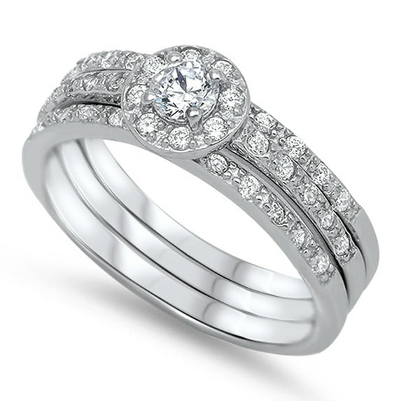 CHOOSE YOUR COLOR White Cubic Zirconia Elegant Ring .925 Sterling Silver Band Jewelry Female Size 6