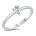 thumbnail image 1 of CHOOSE YOUR COLOR White Cubic Zirconia Ring Promise .925 Sterling Silver Band Jewelry Female Size 10, 1 of 4