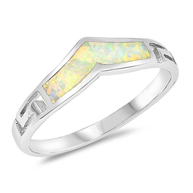 CHOOSE YOUR COLOR White Simulated Opal Inlay Filigree Thumb Ring ...