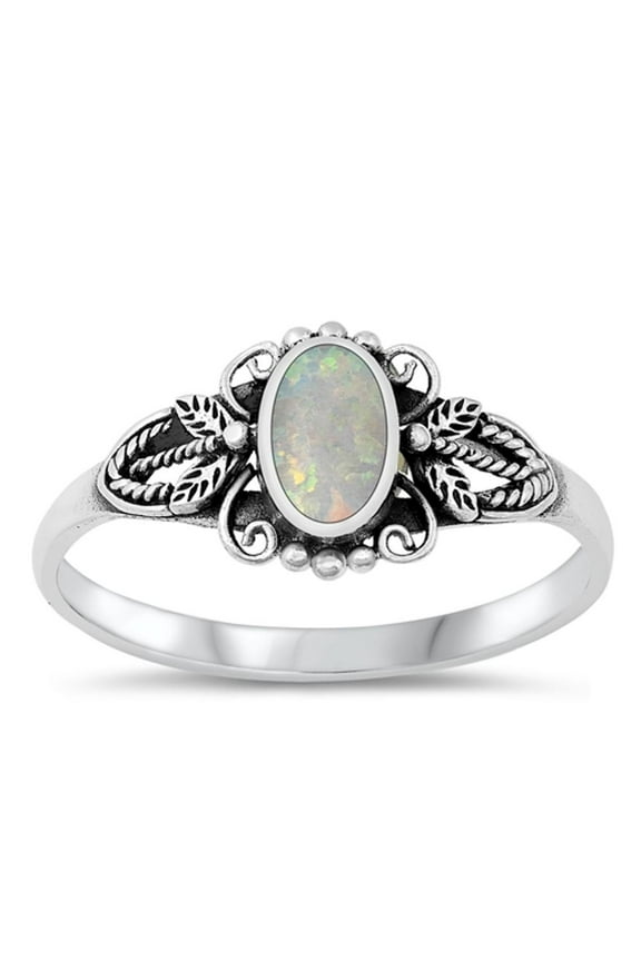 CHOOSE YOUR COLOR White Simulated Opal Promise Dragonfly Ring .925 Sterling Silver Band CZ Female Size 7