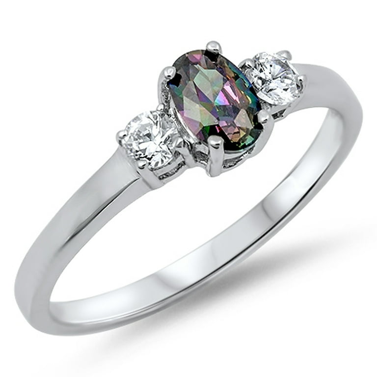 CHOOSE YOUR COLOR Women s Multi color CZ Wholesale Ring .925