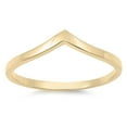thumbnail image 1 of CHOOSE YOUR COLOR Yellow Gold-Tone Chevron Ring .925 Sterling Silver Band Jewelry Female Size 11, 1 of 4