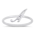 thumbnail image 1 of CHOOSE YOUR STYLE "A" Script Ring .925 Sterling Silver Initial Band Jewelry Female Male Size 6, 1 of 4