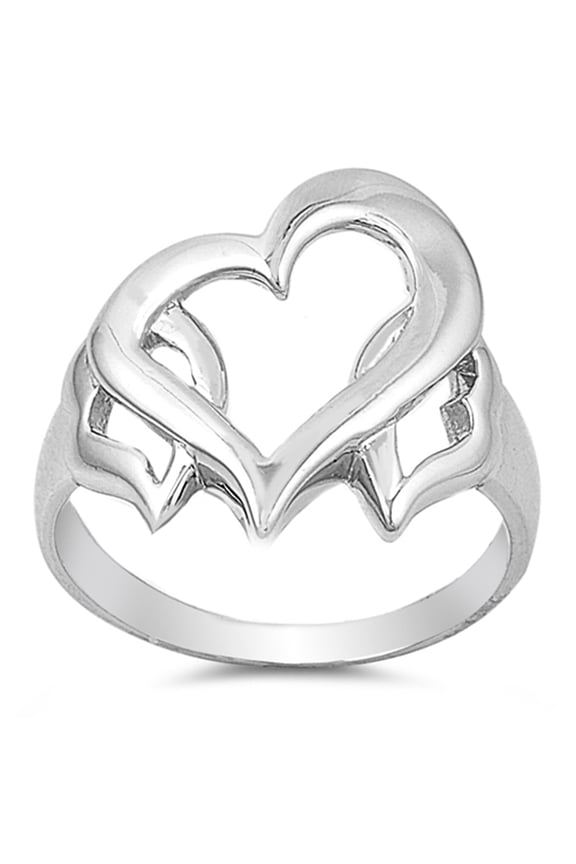 CHOOSE YOUR STYLE Heart Knot Purity Promise Friendship Ring .925 Sterling Silver Band Jewelry Female Size 6