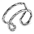 thumbnail image 1 of CHOOSE YOUR STYLE Open Abstract Cracked Pebble Loop Ring .925 Sterling Silver Band Jewelry Female Size 6, 1 of 4