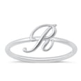 thumbnail image 1 of CHOOSE YOUR STYLE Script "R" Ring .925 Sterling Silver Initial Letter Band Jewelry Female Size 9, 1 of 4