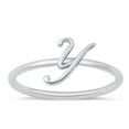thumbnail image 1 of CHOOSE YOUR STYLE Script "Y" Ring .925 Sterling Silver Initial Letter Band Jewelry Female Size 6, 1 of 4