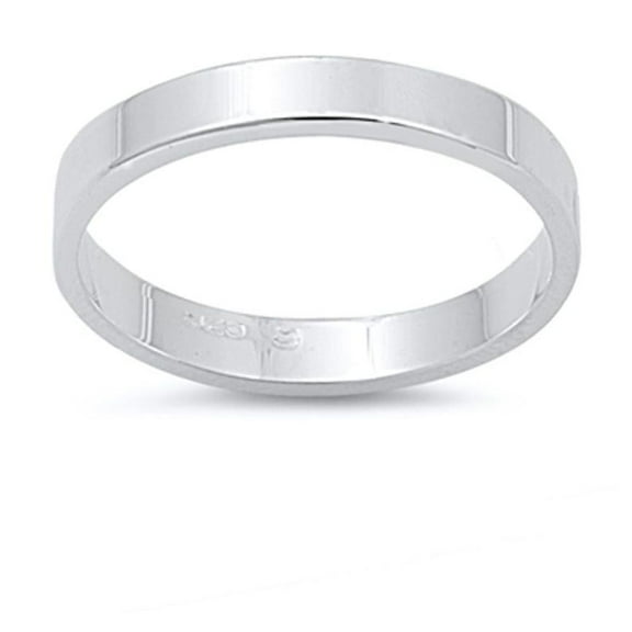 CHOOSE YOUR STYLE Sterling Silver Men's Wedding Ring 3mm 925 Jewelry Female Male Unisex Size 3