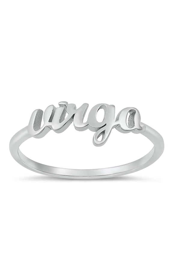 CHOOSE YOUR STYLE Sterling Silver Virgo Zodiac Wholesale Ring Astrological Sign Band 925 Female Size 4