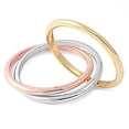 thumbnail image 1 of CHOOSE YOUR STYLE Sterling Silver Women's 3 Tone Rolling Ring Wholesale 925 Band 2mm Jewelry Female Size 6, 1 of 4