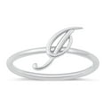 thumbnail image 1 of CHOOSE YOUR STYLE Wholesale Script "I" Ring 925 Sterling Silver Initial Letter Band Jewelry Female Size 7, 1 of 4