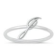 thumbnail image 1 of CHOOSE YOUR STYLE Wholesale Script "J" Ring 925 Sterling Silver Initial Letter Band Jewelry Female Size 7, 1 of 4