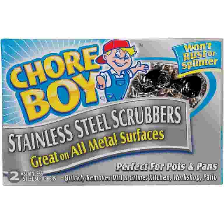 Chore Boy Terry Cloth cleaning stainless steel pan