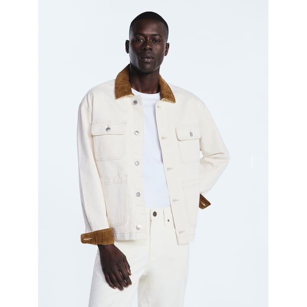 Free Assembly Men's Chore Jacket with Long Sleeves, Sizes S-3XL