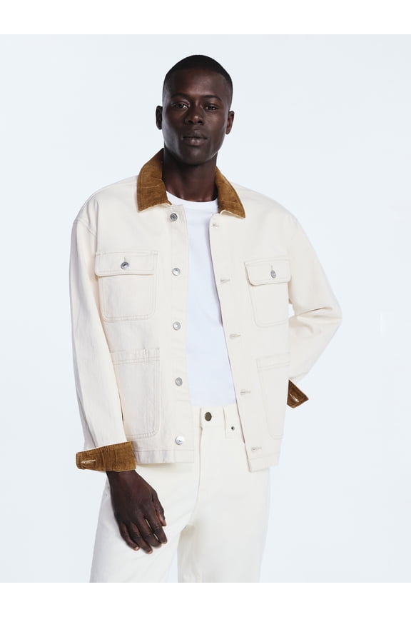 Men's Chore Jacket with Long Sleeves, Sizes S-3XL