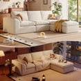 thumbnail image 1 of DILORA 108'' Boneless Cloud couches for Livingroom,Sectional L-Shape Couch With Ottoman,3 Seater Convertible Modular Soft sofa,White, 1 of 8