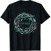CHOSEN x Fish swim against the current x Bible T-Shirt Graphic & Letter Print T-Shirt