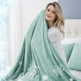 thumbnail image 1 of CHOSHOME Green Microfiber Bed Blanket, Advanced Cooling Technology, 1 of 7