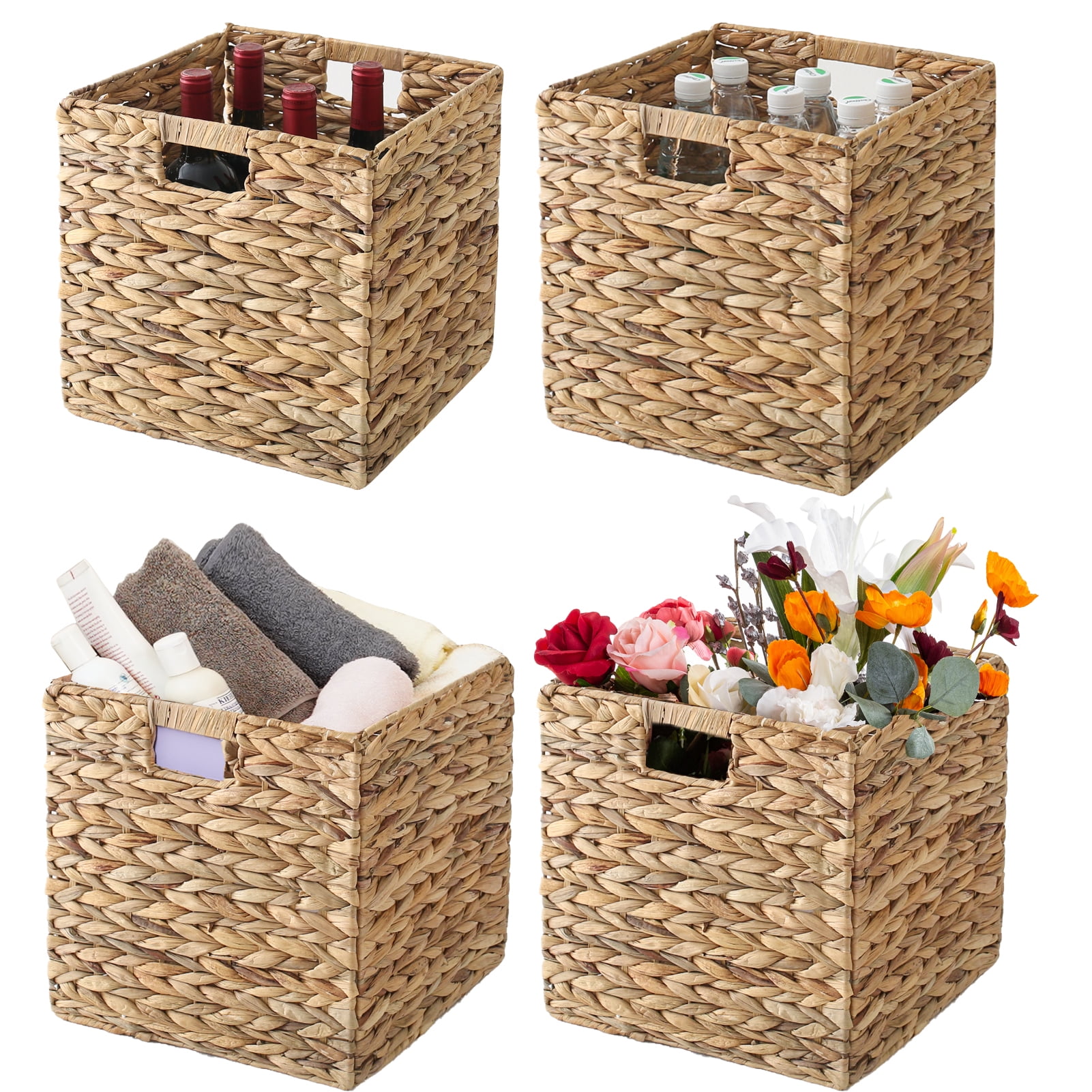 Hastings Home 2-Pack Hastings Home Baskets 12-in W x 8-in H x 16-in D Brown Wicker  Basket in the Storage Bins & Baskets department at