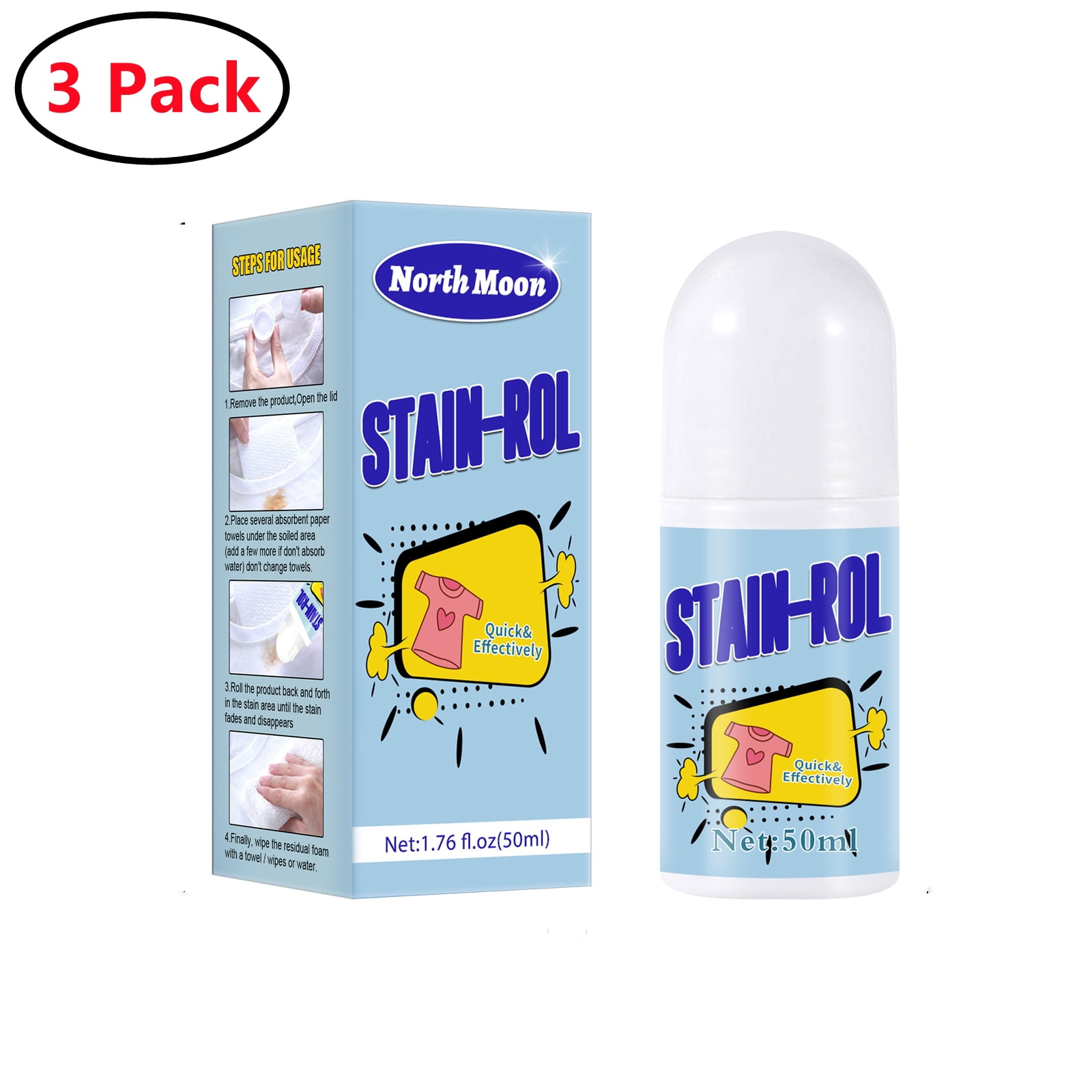 CHOUXX 3 Pack Stain Remover for Baby Clothes, Fragrance Free and